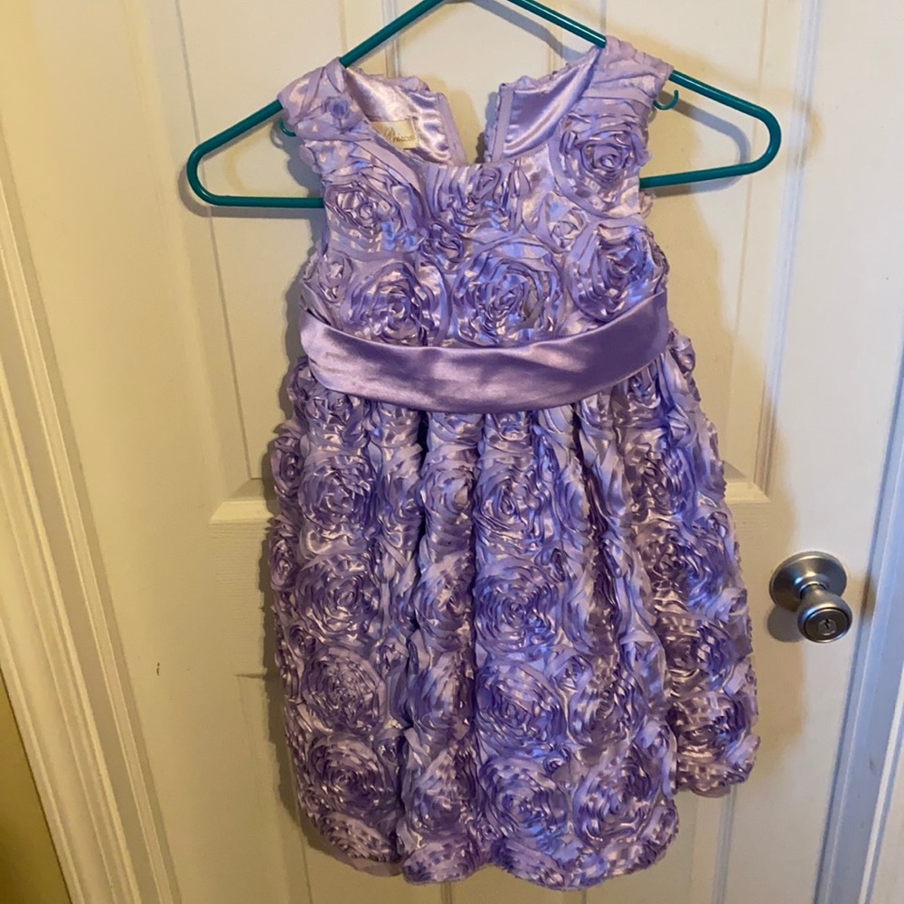 Fancy toddler girls purple dress size 5